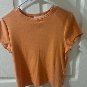 Anthropologie The Blair Baby Tee by Maeve: Cropped Edition - ribbed